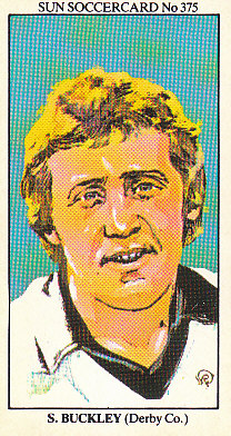 Steve Buckley Derby County 1978/79 the SUN Soccercards #375
